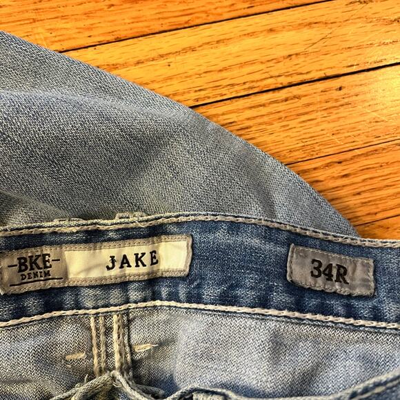 Silver Jeans Mens 34 Jake Straight Distressed Thick Stitch Pants - Picture 6 of 11